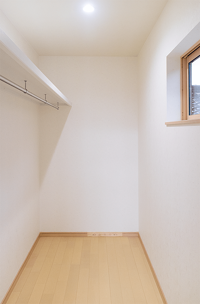 WICもSH工法の家づくりなので湿気が非常にこもりにくい。